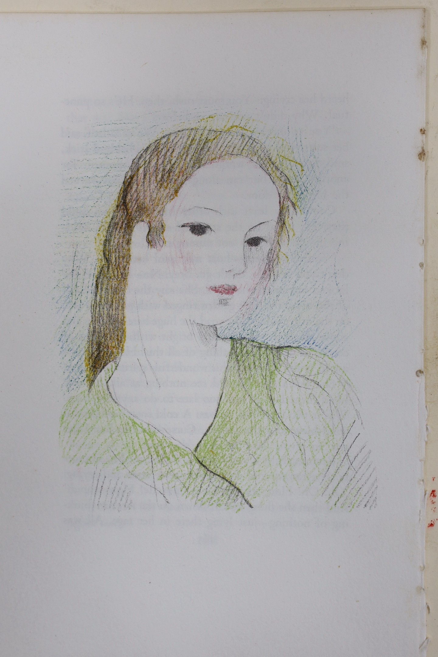 Marie Laurencin, 5 original lithographs, book illustrations pub. 1939, 25 x 17cm, unframed.